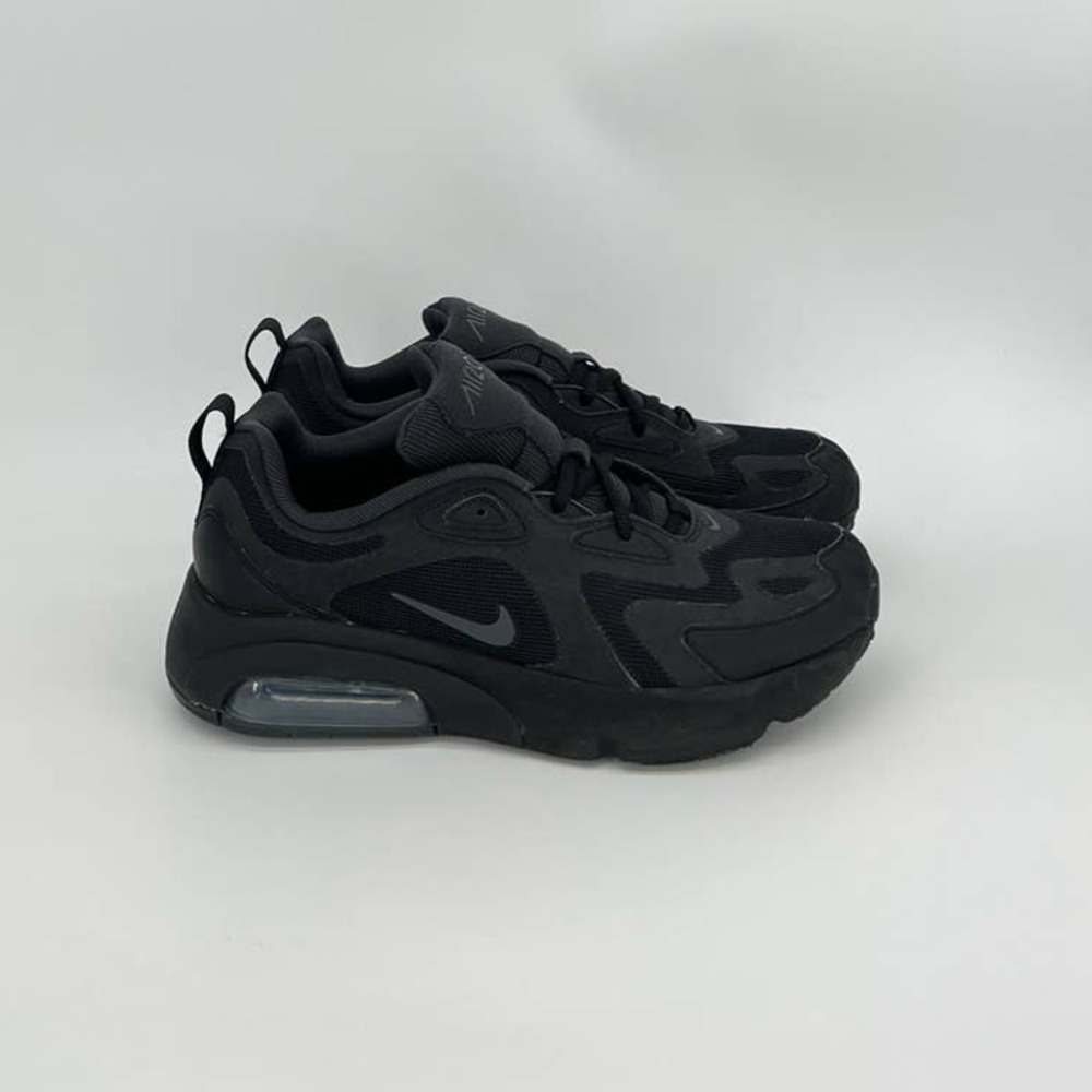Nike Air Max 200 (GS) Women's Size 8 Triple Black Style # AT5627-001